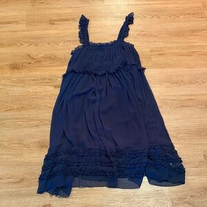 Free People sheer blue slip dress size medium